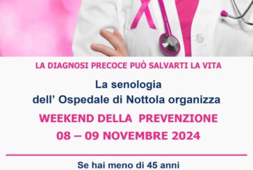 Tumore al seno, a novembre il “Weekend della prevenzione” all’ospedale di Nottola