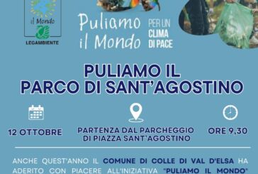 Torna l’appuntamento con Puliamo il mondo: tocca al Parco Sant’Agostino