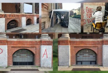 Laser rimuove i graffiti dalla facciata storica della Statale di Milano