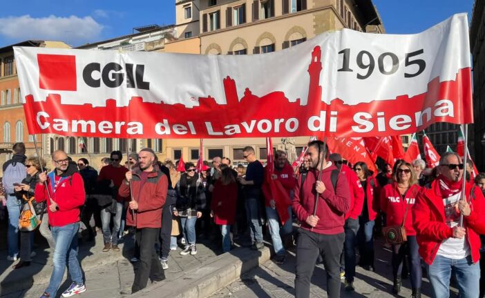 Sciopero generale CGIL e UIL: alte adesioni in provincia di Siena