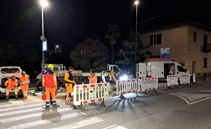 Guasto Enel in via Fiorentina: tecnici al lavoro