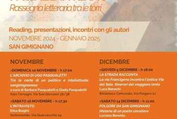 San Gimignano: al via  “Pagine d’Inverno”, incontri d’autore