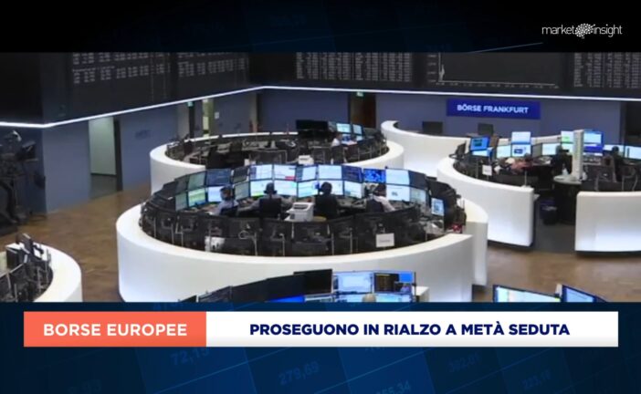 EUROPA PROSEGUE POSITIVA A METÀ SEDUTA, PIAZZA AFFARI +0,6%