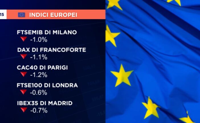 PARTENZA IN ROSSO PER L’EUROPA, A MILANO (-1%) SCIVOLA MEDIOBANCA (-7,3%)