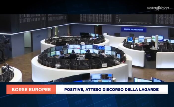 EUROPA RESTA POSITIVA A METÀ SEDUTA DOPO IL REPORT BCE E IN ATTESA DI LAGARDE, PIAZZA AFFARI +0,3%