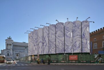 Webuild, a piazza Venezia silos cantiere Metro C diventano opere d'arte