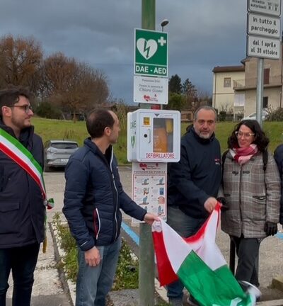 Colle: una postazione Dae in onore di Chiara Giomi