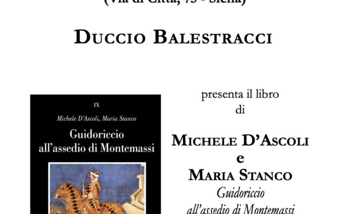 A Palazzo Patrizi la presentazione di “Guidoriccio all’assedio di Montemassi”