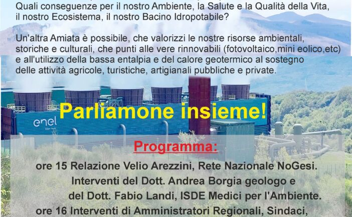 Geotermia: il 1° febbraio assemblea ad Abbadia San Salvatore