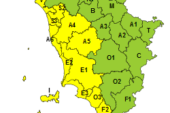 Codice giallo per piogge sulla costa e aree interne limitrofe