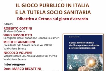 Gioco pubblico e tutela socio-sanitaria: a Cetona un convegno sulla ludopatia