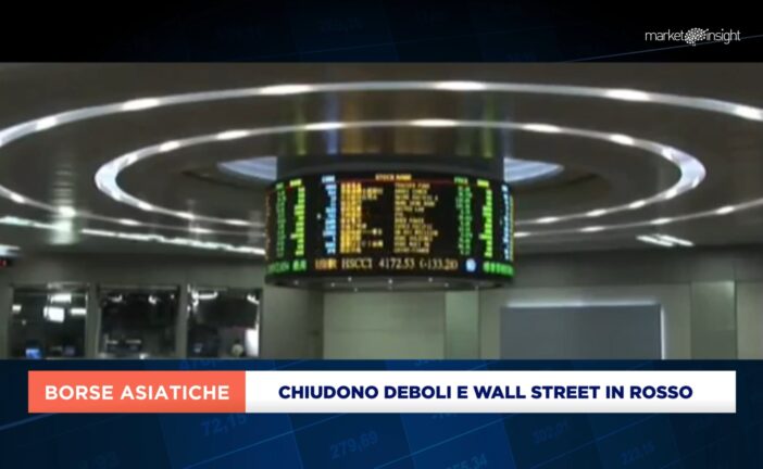 BORSE ASIATICHE SEDUTA DEBOLE IN SCIA A WALL STREET, GIAPPONE CHIUSO