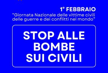 “Stop alle bombe sui civili”: il Comune aderisce alla Giornata nazionale