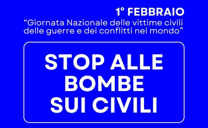 “Stop alle bombe sui civili”, il Comune aderisce alla Giornata nazionale