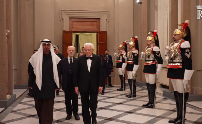 Mattarella riceve al Quirinale il presidente degli Emirati Arabi Uniti