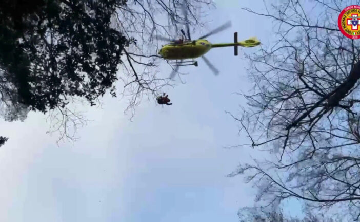 Viterbo, soccorsa in elicottero escursionista alla Mola di Corviano