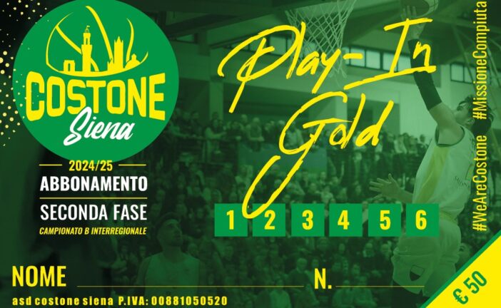 Costone: per i playoin gold c’è il miniabbonamento