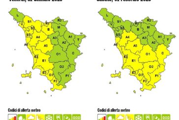 Pioggia e temporali: codice giallo esteso al 1° febbraio