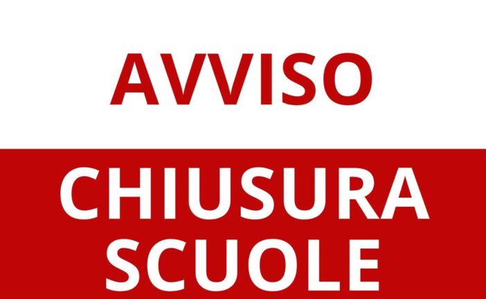 Chiuse le scuole di alcuni comuni della provincia