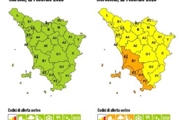 Codice arancione per rischio idrogeologico e temporali forti