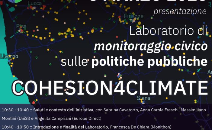 “Cohesion4Climate”, un laboratorio per conoscere ed innovare all’UniSi