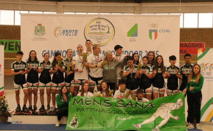 Pattinaggio Corsa: la Mens Sana conquista il titolo italiano indoor