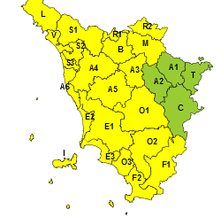 Pioggia: codice giallo fino a domenica