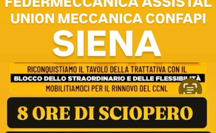 I sindacati metalmeccanici indicono uno sciopero di 8 ore