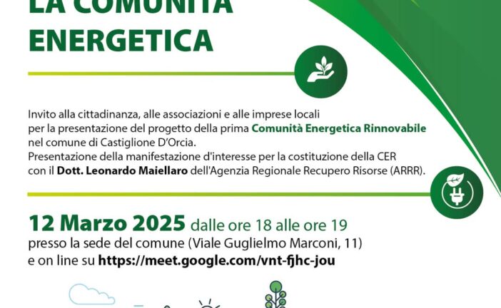 A Castiglione d’Orcia la presentazione del progetto Cer