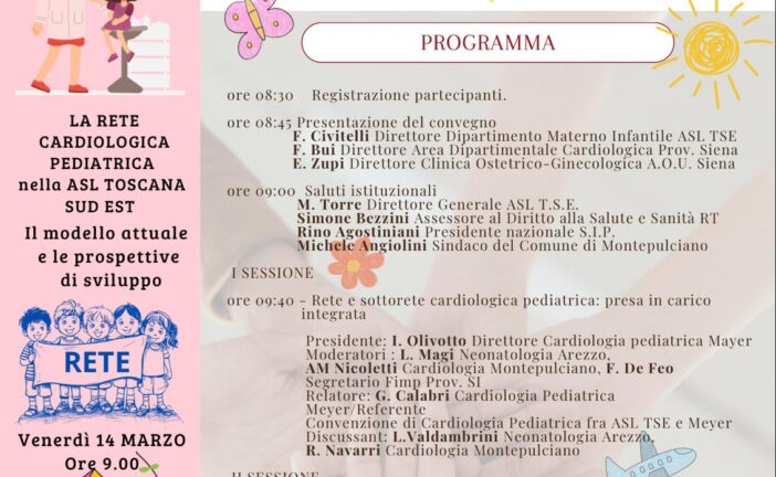 A Montepulciano un convegno sulla Rete cardiologica pediatrica dell’Asl TSE