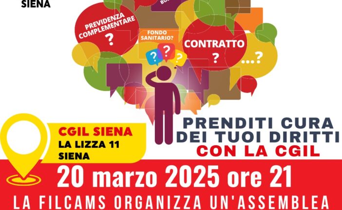 Filcams Cgil: convocata l’assemblea dei farmacisti della provincia di Siena