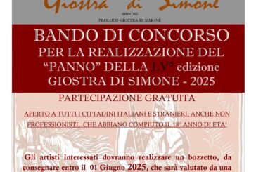 Giostra di Simone: aperto il bando per la realizzazione del Panno