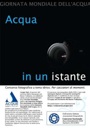 Concorso nazionale fotografico sul tema dell’acqua