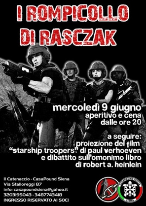 Pizza, birra e fantascienza con Casapound